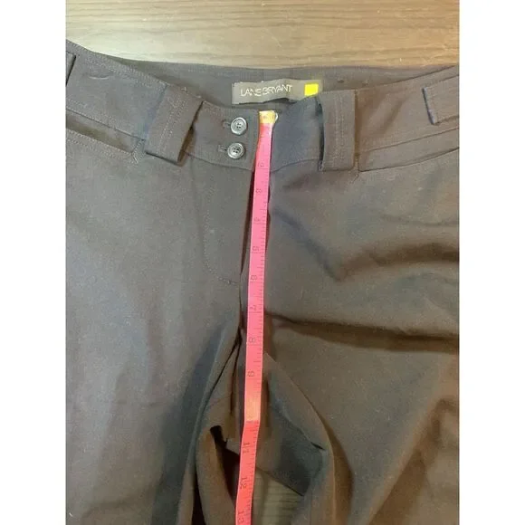 Lane Bryant Black Straight Leg Trouser Pants 34x34 Stretch Comfort Office Church - Picture 8 of 11